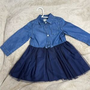 OshKosh B'gosh Blue Denim and Navy Tulle Dress
